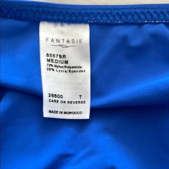 Fantasie Vibrant Blue Underwire Bikini Set Ruching Accent NWOT - Picture 7 of 9